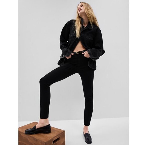 GAP High Rise True Skinny Black Stretch Full Length Jean Size 27/4 #703532 RT$80 - Picture 6 of 11